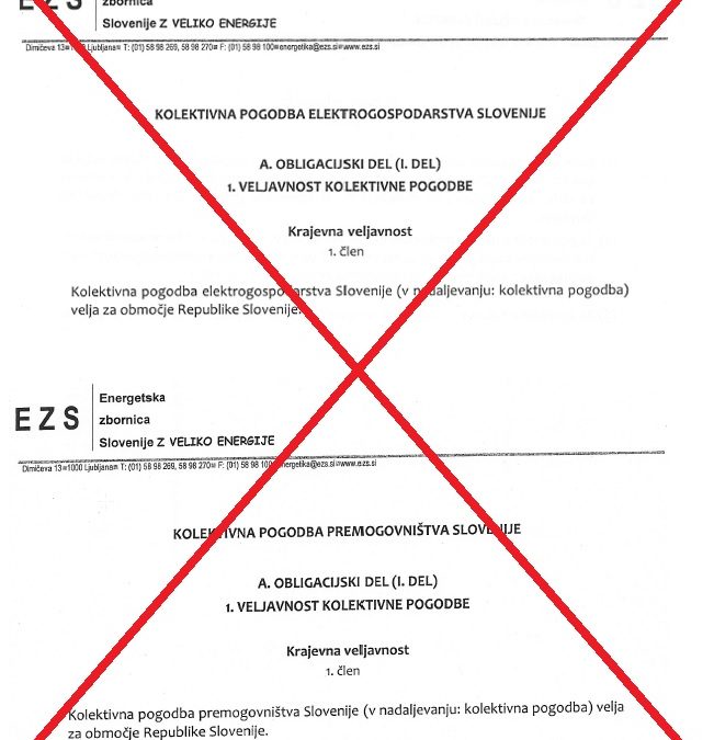 Predsedstvo SDE Slovenije zavrnilo predlog novih panožnih kolektivnih pogodb